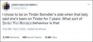 Fig. 2. Victim blaming tweet screenshot (Https://Twitter.com/Lazaruskumi/Status/1490654304096731140, n.d.).